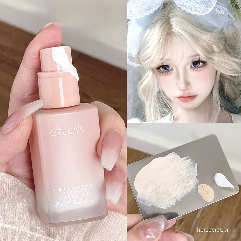 Gella’s Hydrating Foundation Mixing Liquid, 30ml Professional Makeup Base, Brighten & Adjust Shade for Deep Skin Tone Da