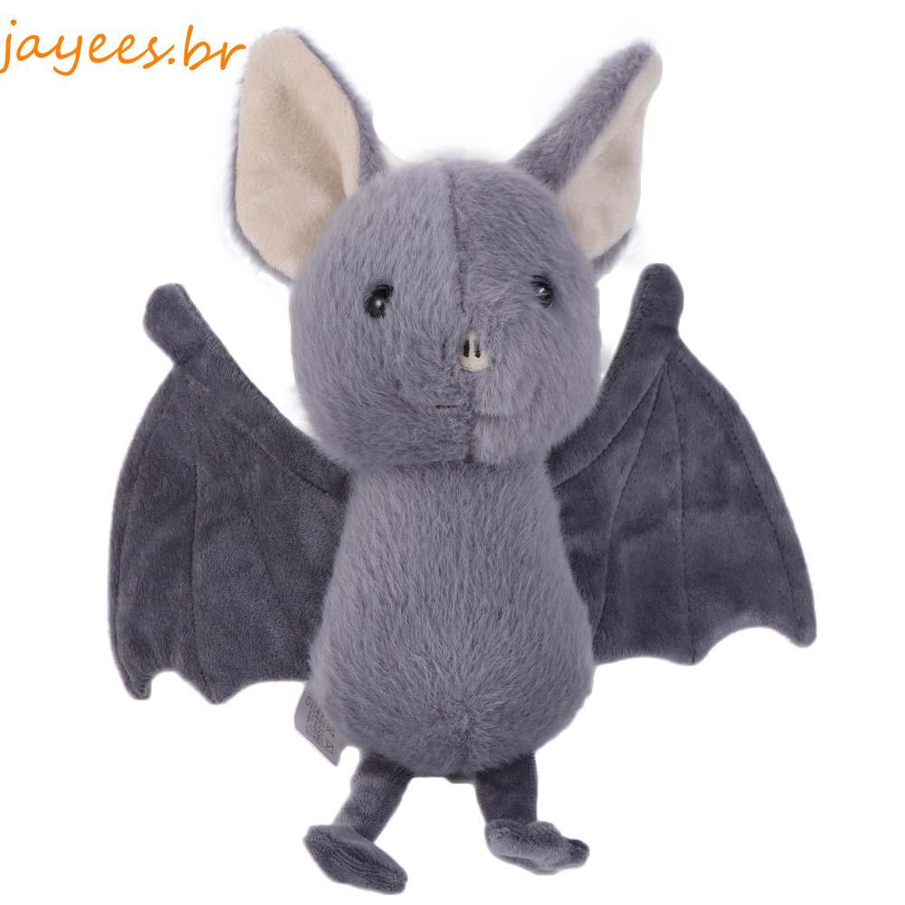 JAYEES Bat Plush Toy , Soft Stuffed Cartoon Animal , Design Engraçado 22cm Cinza Pig Boneca