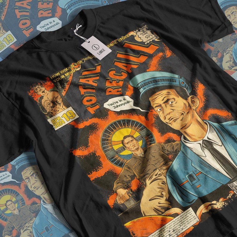 2026 Novo Camiseta Masculina Total Recall Filme Vintage Sci-Fi T-Shirt Vintage Horror Unissex Streetwear Envio Imediato