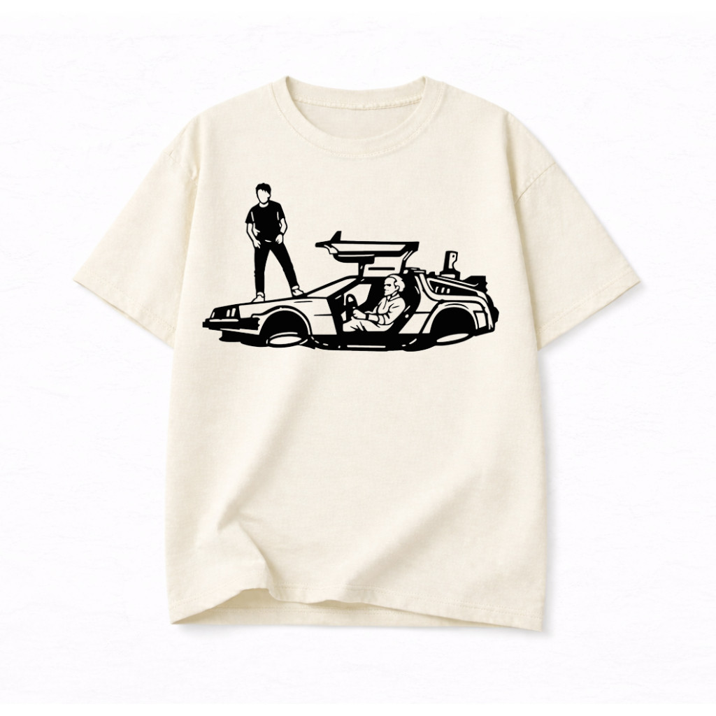 Camiseta De Volta Para o Futuro Vintage Carro Futurista Anos 80 Retrô Geek Nerd Sci-Fi Estilo Cul
