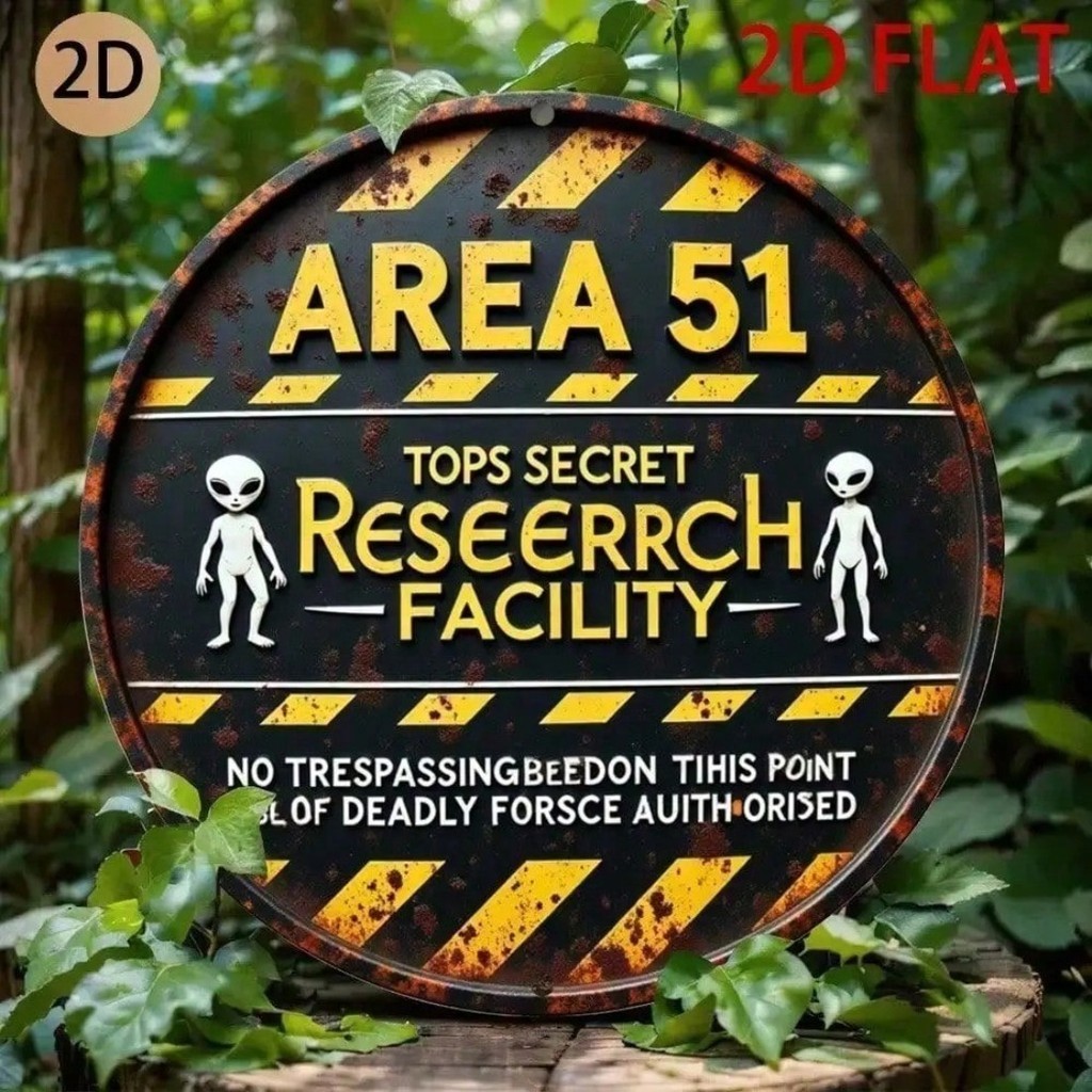 Oláyoung Sci Fi Metal Sign Retro Vintage Decoração De Parede Rústica