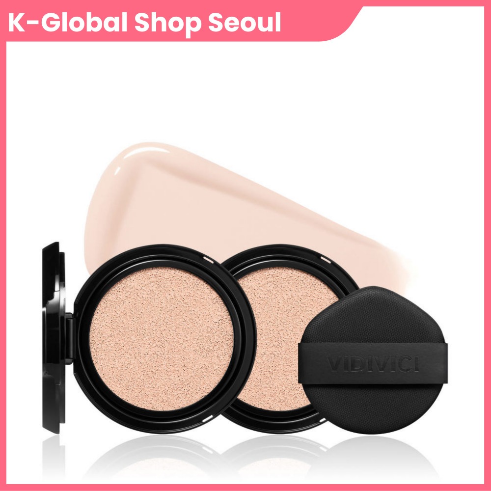 [Recarga 1 + 1] VIDIVICI Black Perfection Cover Fit Almofada Duo SPF40 PA + Conjunto De Fosca De Longa Duração