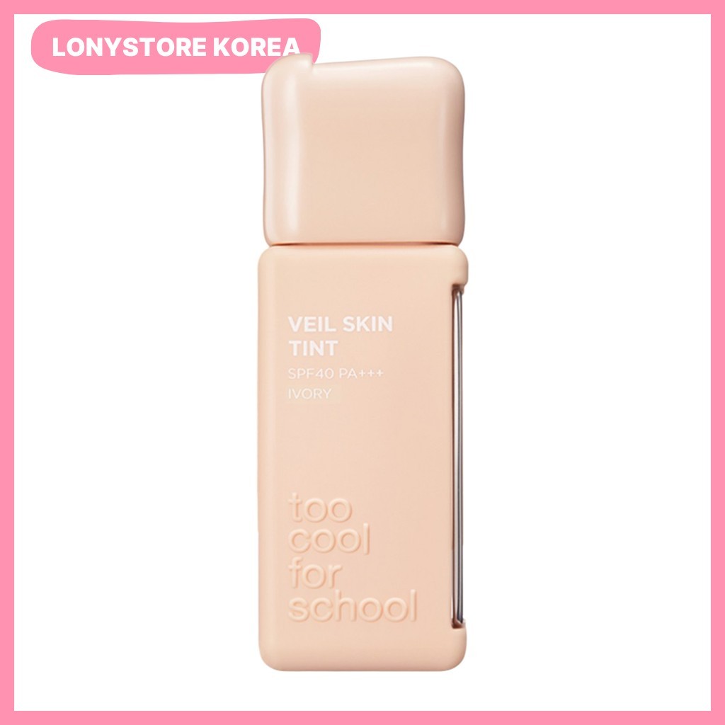 [Mais Legal Para A Escola] Veil Skin Tint , SPF40 PA + + , Marfim , 1 Unidade/Tintura De Pele De Véu Coreano/Fórmula Lev