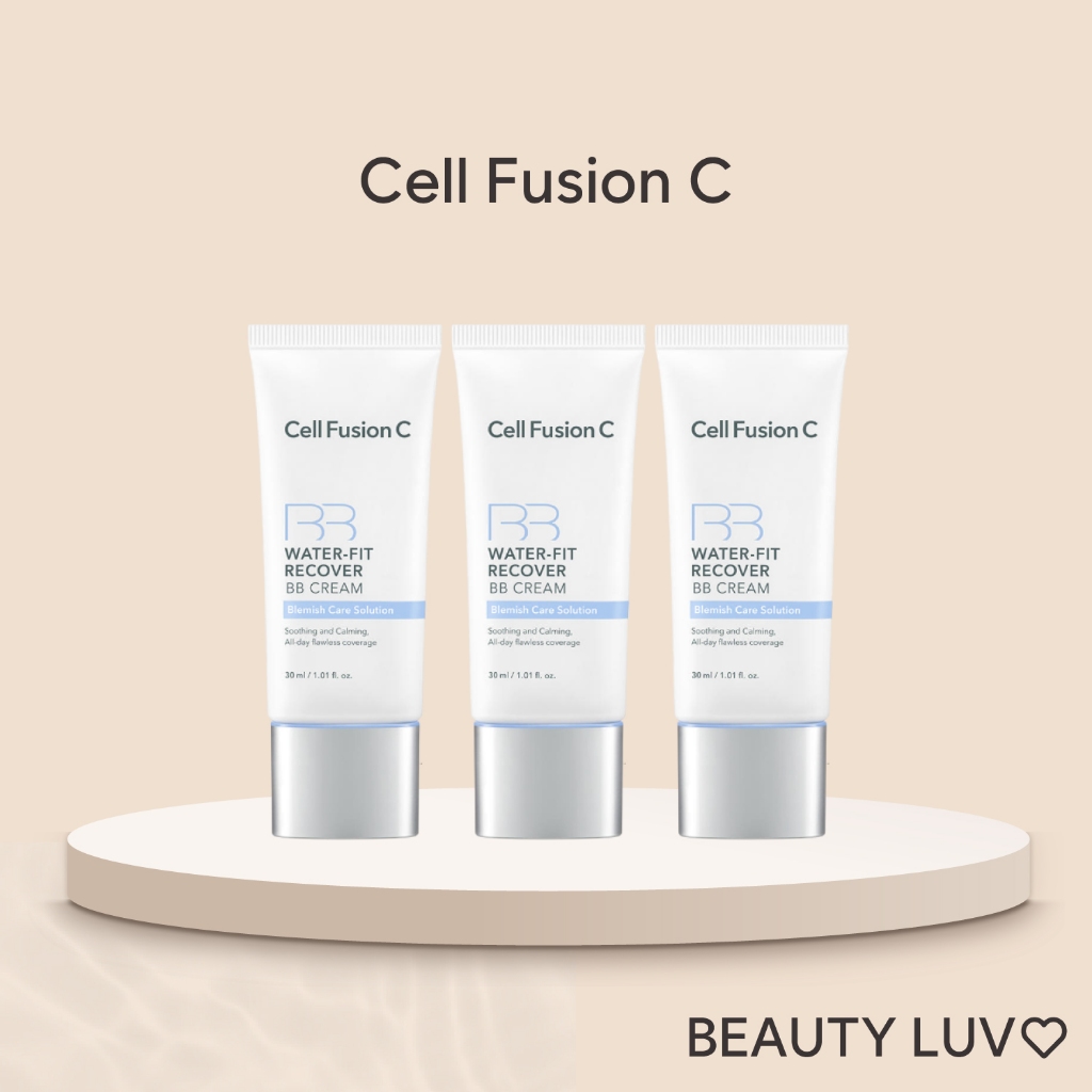 [Cell Fusion C] Water-Fit Recover BB Cream SPF40+ PA+++ 30ml / 6 Peptídeos, Ceramida, Pele Sensível, Derma BB