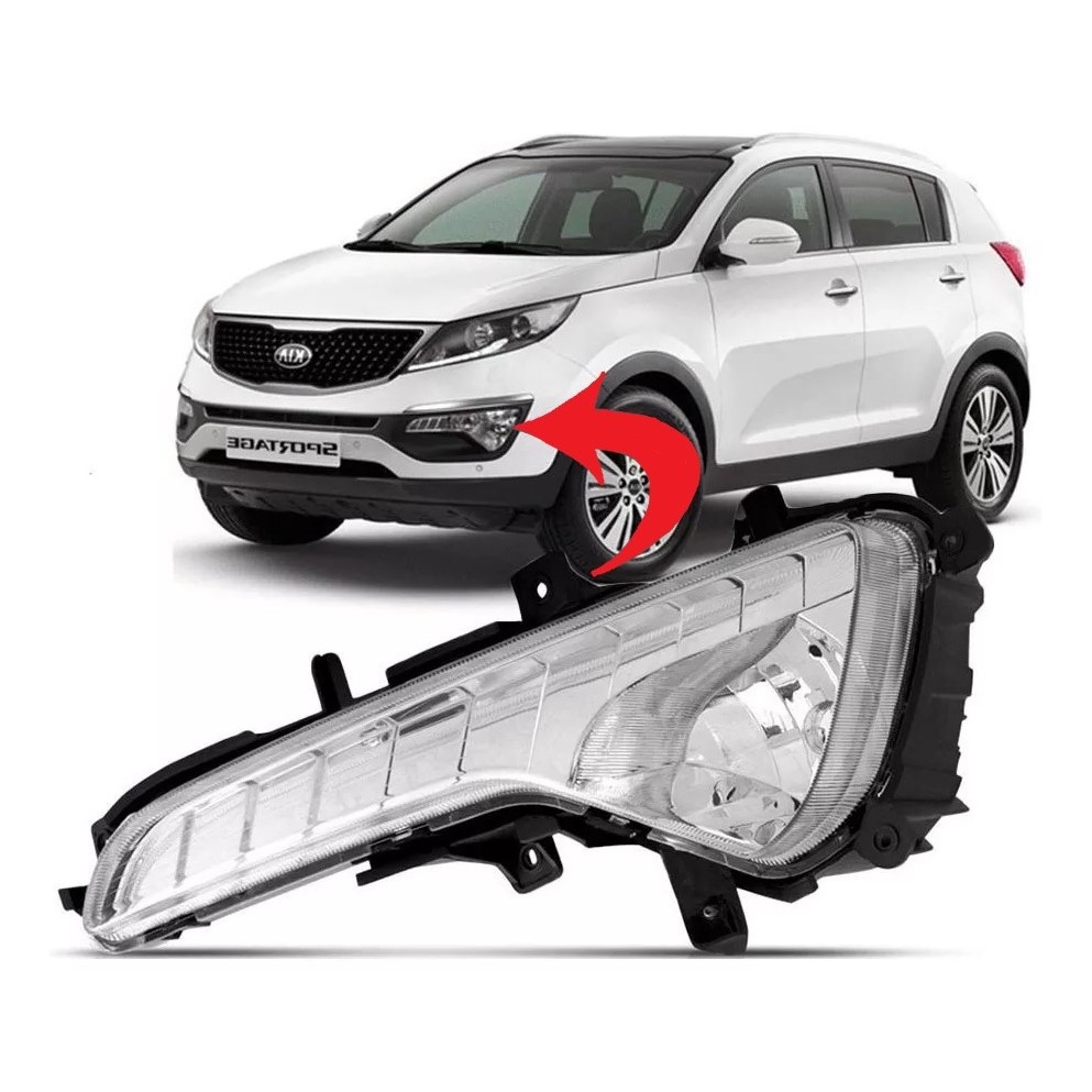 Farol Milha Auxiliar Neblina Sportage 2014 15 2016 Esquerdo