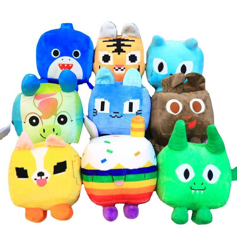 Pet Simulator X Big Games Cat Plush Doll Cat Dog Dragon Bee Swarms Pelúcia Brinquedos Bonecas De Brinquedo Presentes Par