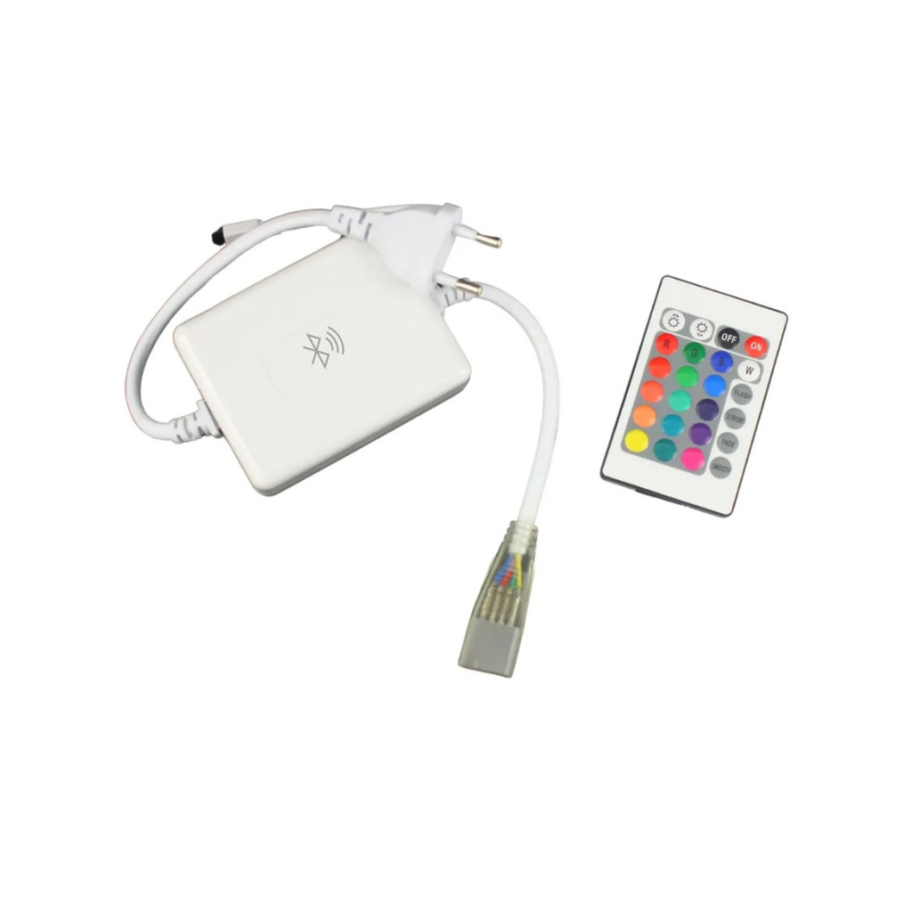 Controladora Bluetooth e Controle Remoto RGB 220V p/ Mangueira LED RGB