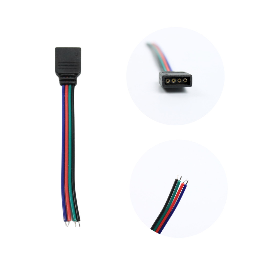 KIT 3 Conector Emenda p/ Fita LED RGB 4 Vias e 4 Fios