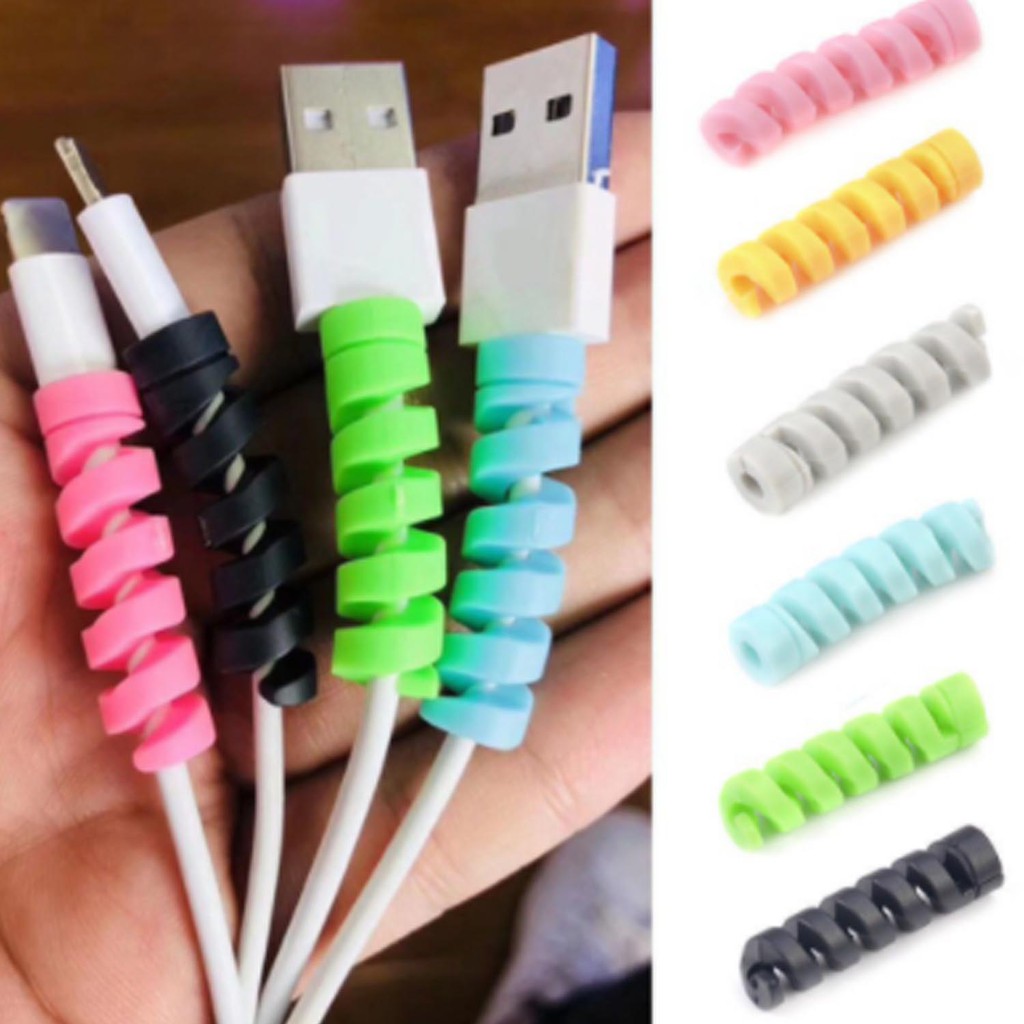 Protetor Linha De Dados Compacta Portátil Anti Quebra-proteção de cabo. um pacote com quatro