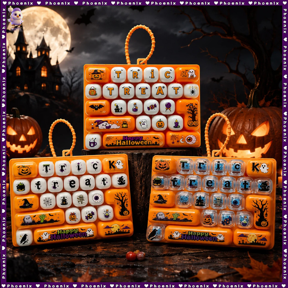 Teclado De Pressão Com Tema De Halloween De 26 Teclas , Brinquedo Fofo De , Pingente De Bolsa Portátil Para Crianças E A