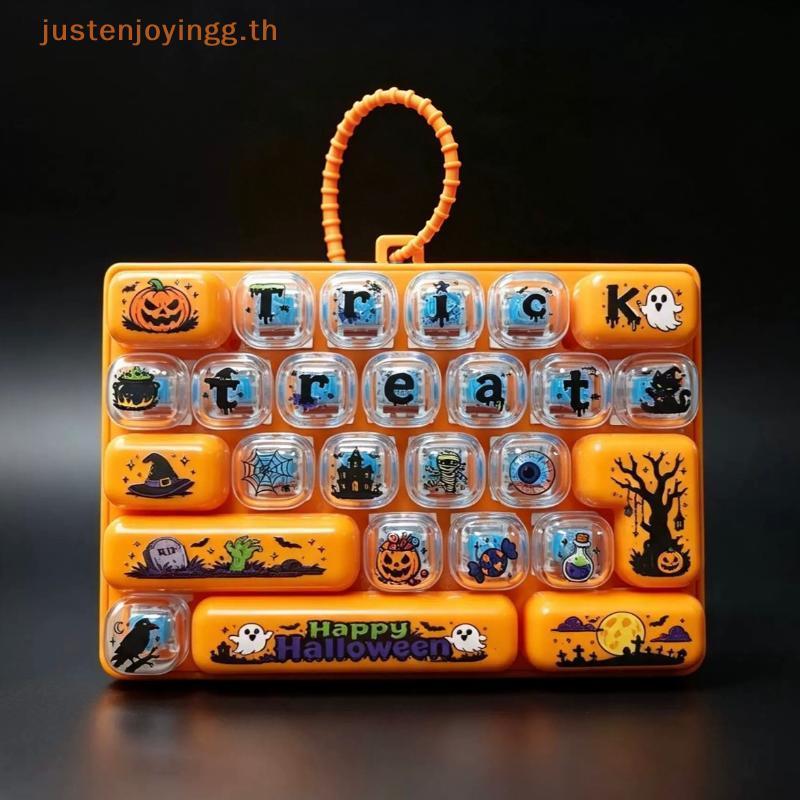 { JJTH } Brinquedo Com Botão De Teclado Fofo Tema De Halloween , Pingente De Bolsa Para Alívio De Estresse 26 Teclas Cri