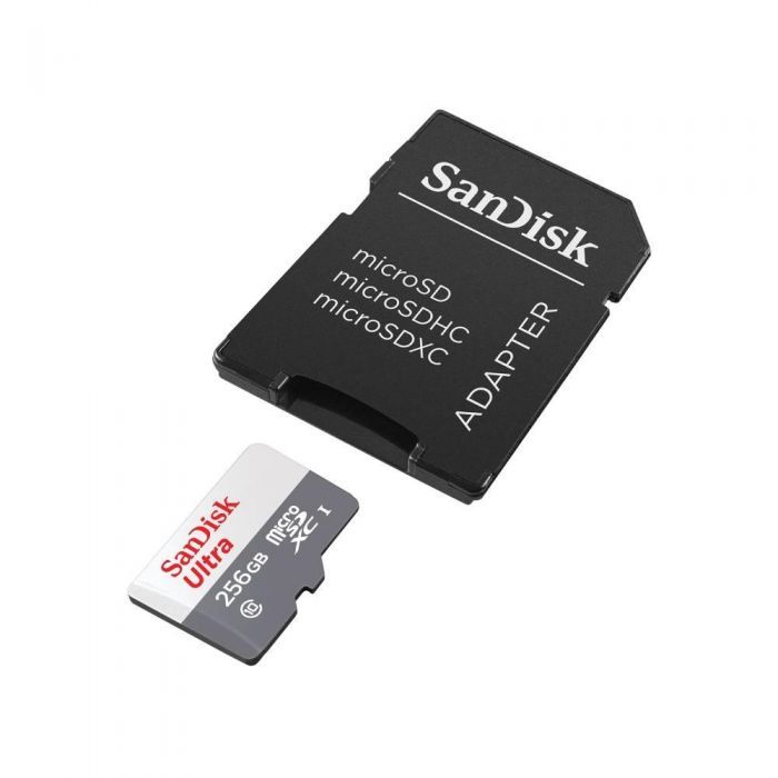 Cartão de Memória SanDisk Micro SD, 256GB + Adaptador CL10 - SDSQUNR-256G-GN6TA