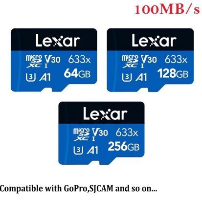 exar 633X 64G/128G/256G/512G A1 U3 Cartão De Memória TF SD De Alta Velocidade Para GoPro SjCam 360 Action Camera 100 MB/