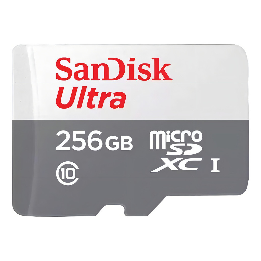Cartão De Memória MicroSD 256Gb Sandisk Ultra Classe 10 Velocidade Até 100mb/s SDSQUNR-256G-GN6TA