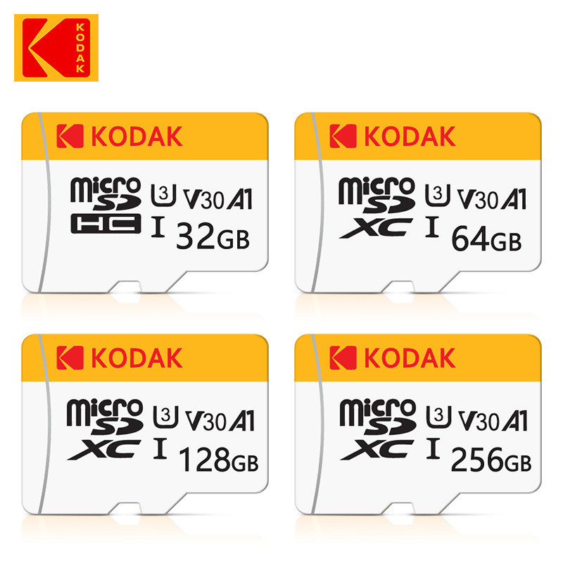 Cartão de memória Kodak 32TF Cartão 64G Celular 128G Câmera 256G Monitoramento Gravador de condução