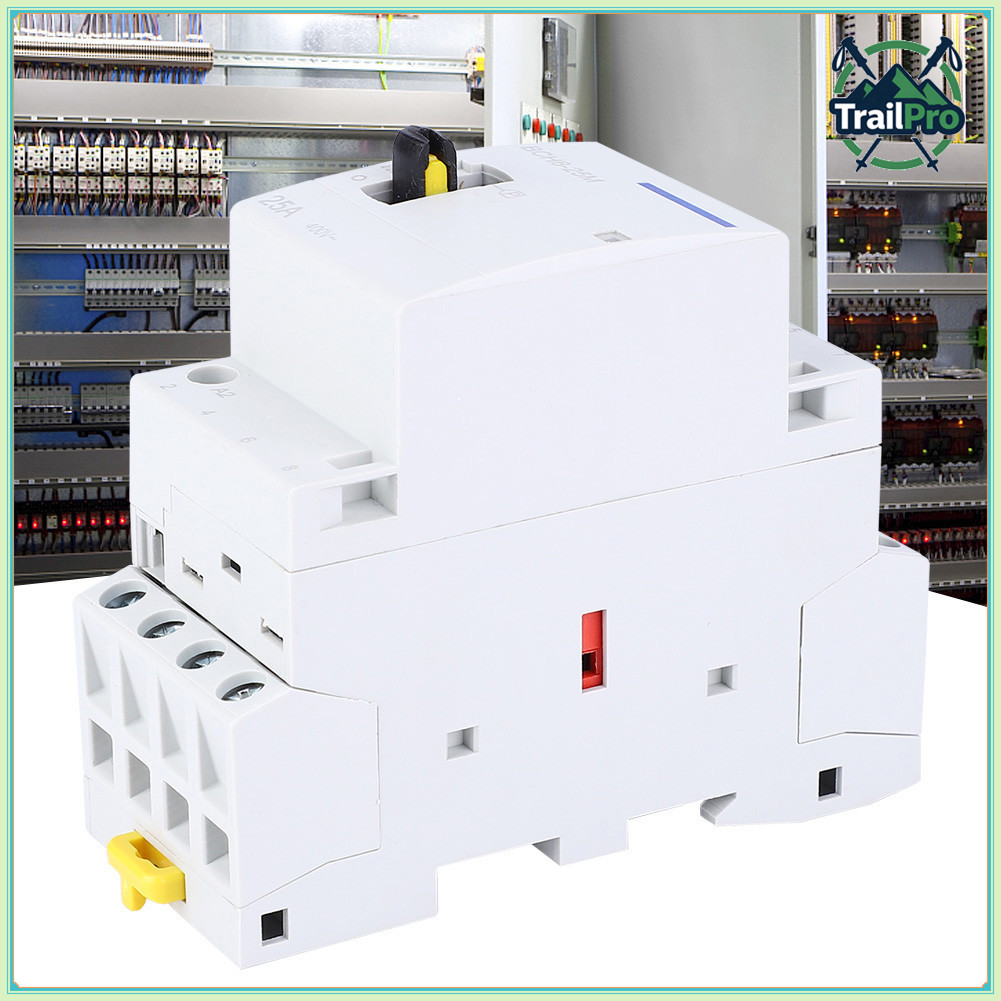 TrailPro Yctze BCH8-25M 230V 4P 25A Contator AC modular silencioso com controle manual para uso doméstico (4NO)