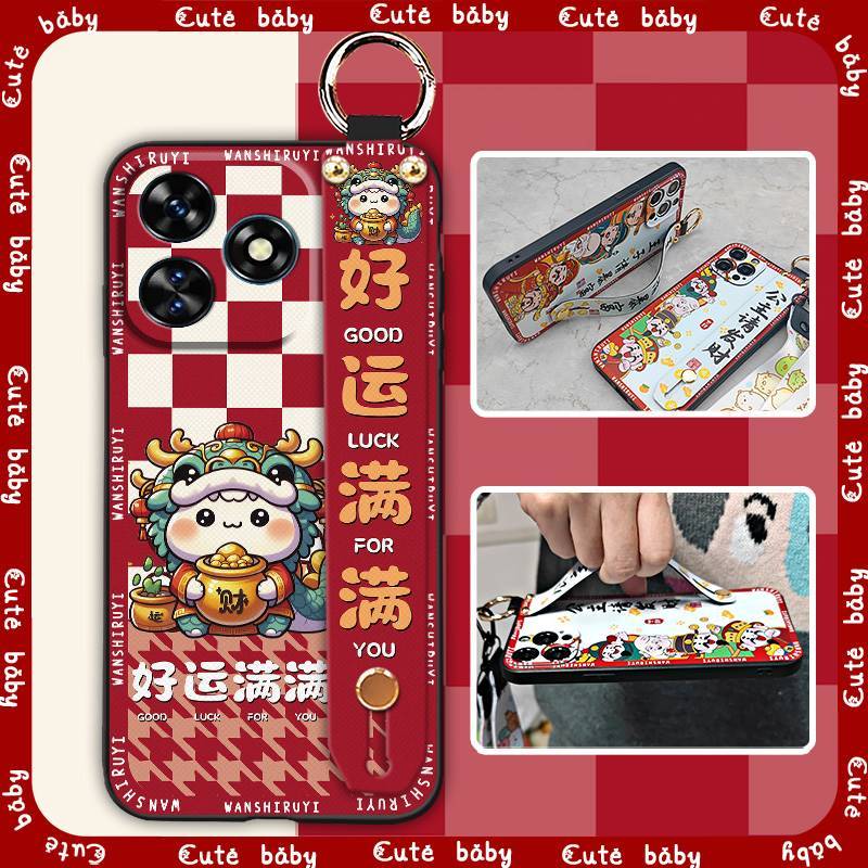 Pulseira Capa Protetora De Telefone Para Oukitel C51 Traseira À Prova D'água Suporte De Silicone Design De Moda Macia De