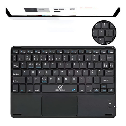Teclado Bluetooth Touchpad Com Ç P/ iPad Air 4 A1459 /a1460