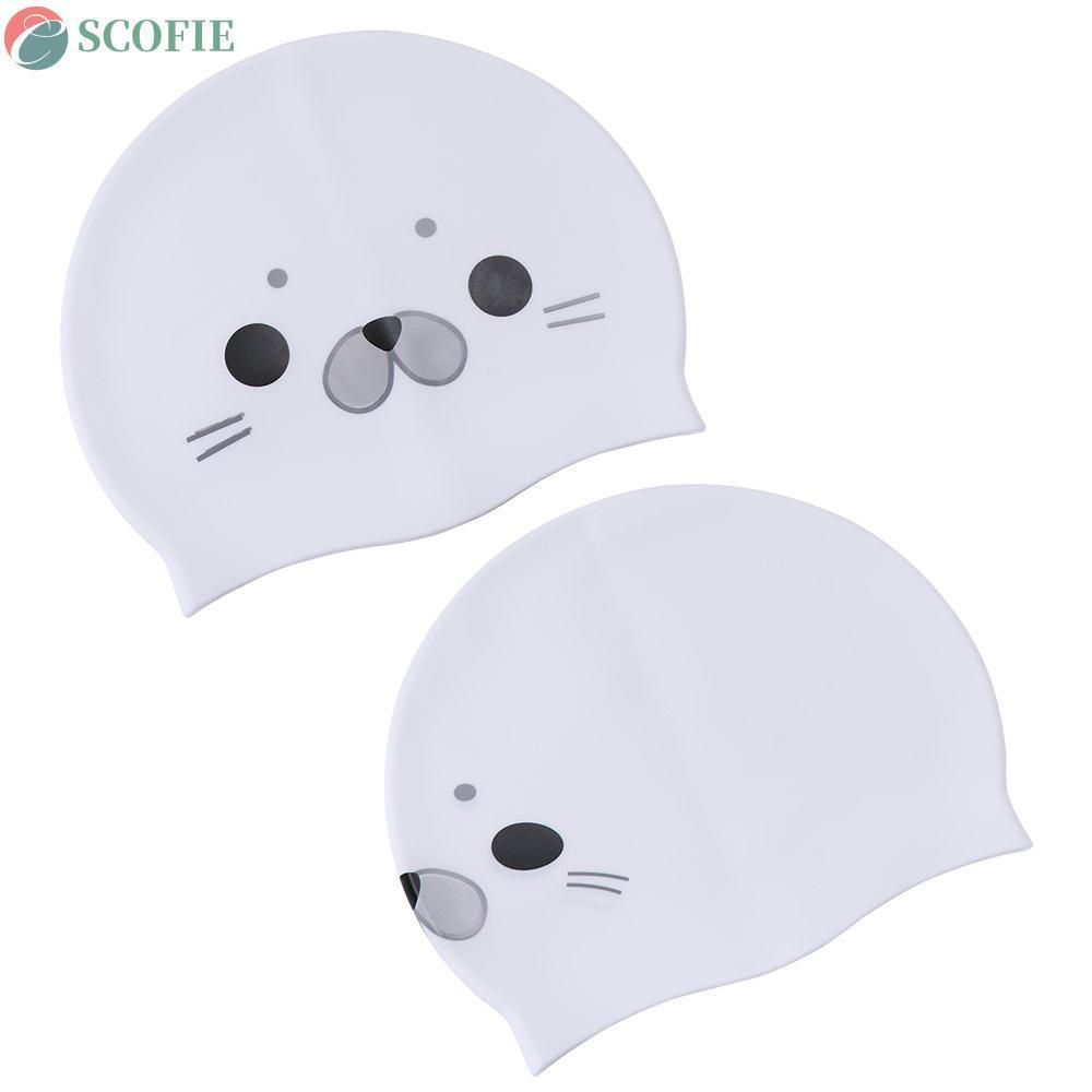 Touca de Natação de Silicone com Vedação para Proteção dos Ouvidos, Antiderrapante, Boa Elasticidade e Confortável