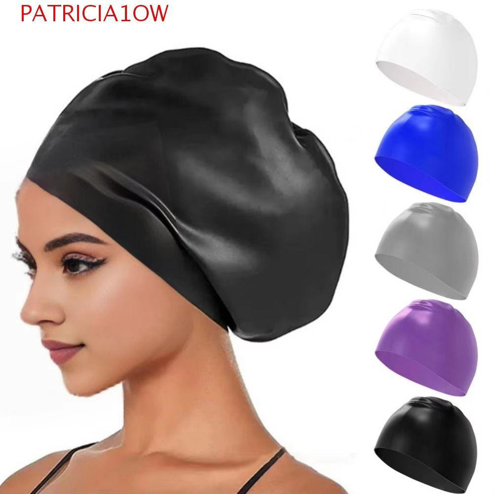 Touca de Natação de Silicone, À Prova D'água, Elástica e Espessa, com Ajuste 3D para Maior Conforto