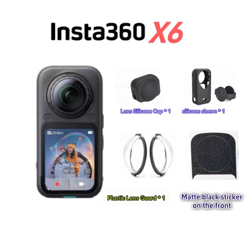 Tampa De Lente De Silicone Para Insta360 X6 , À Prova De Poeira E Arranhões , Capa , Acessórios Câmera De Ação