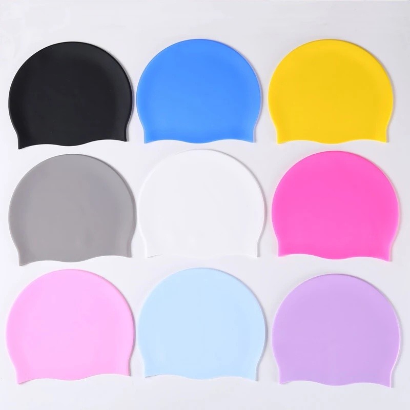 Touca de natação para adultos, touca de mergulho, touca de natação de Silicone, alta elasticidade à prova d'água
