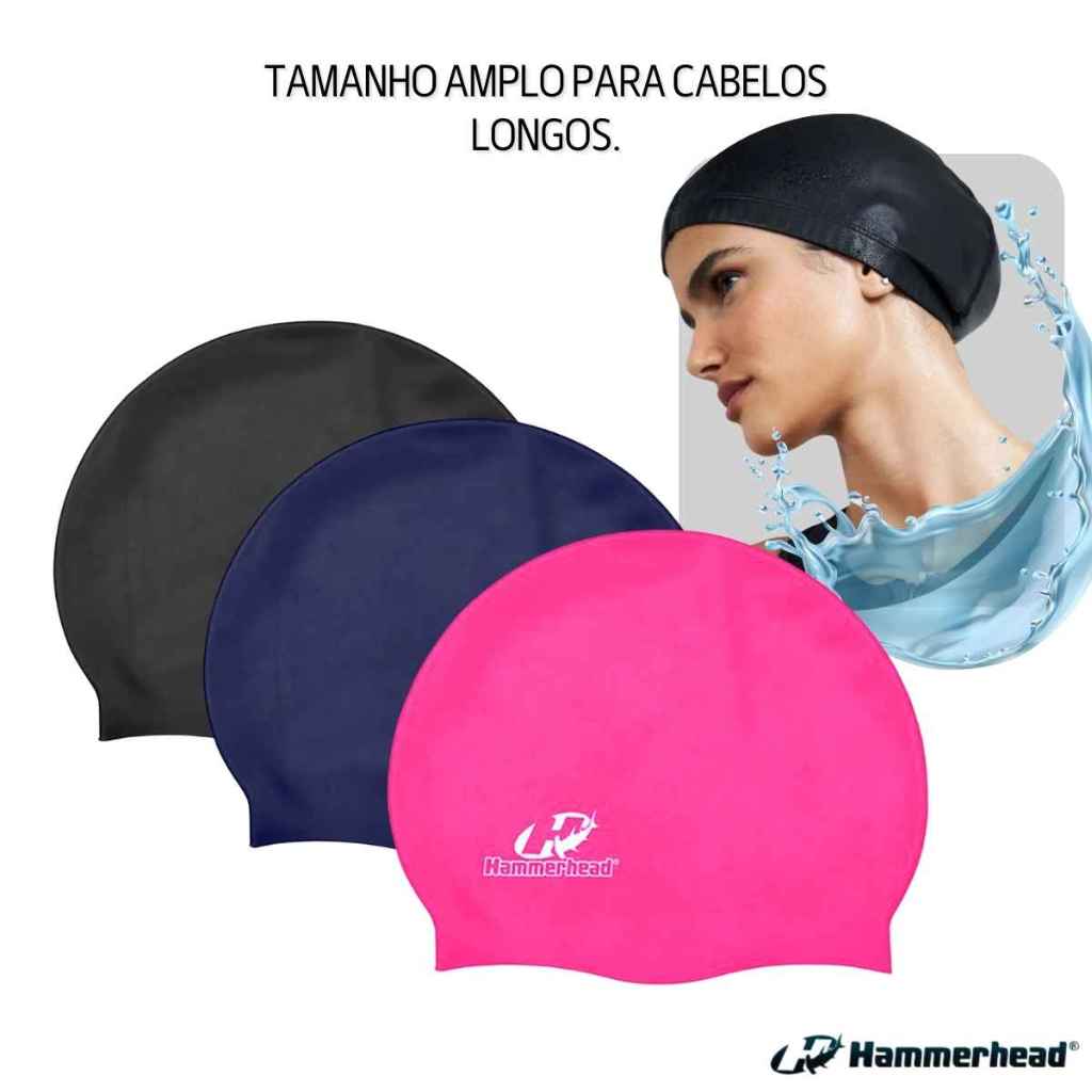 Touca de Natação Grande Hammerhead Silicone Lisa XL