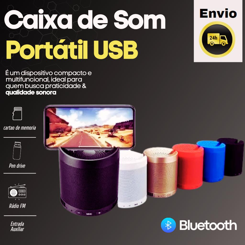 Caixa de Som Bluetooth HF-Q3 10W Portátil Rádio FM, USB, Cartão SD, pen drive