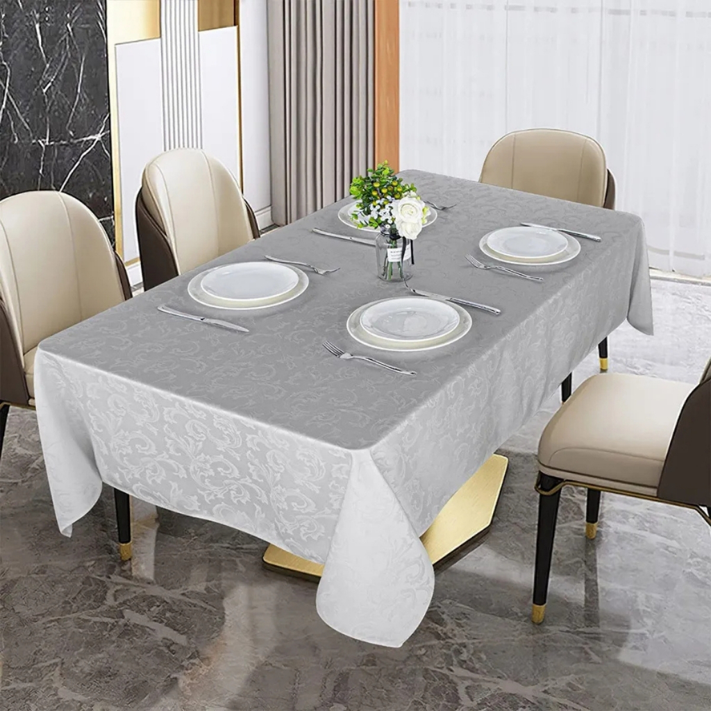 Toalha De Mesa Luxo 4, 6 e 8 Lugares Jacquard Original Tecido Grosso Várias Cores e Tamanhos