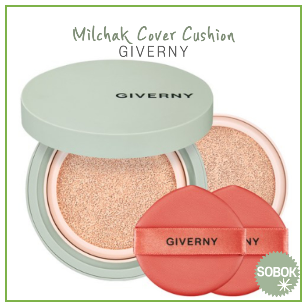 [GIVERNY] Milchak Cover Cushion (12g) + Refil SPF40 PA + 3 Cores