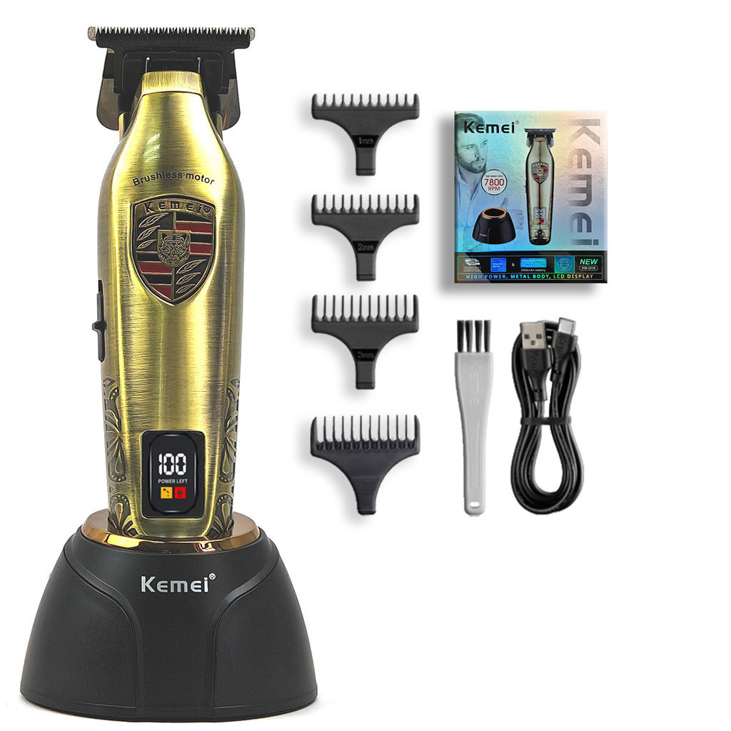 7800RPM kemei KM-2236 Todo o Metal Professional Hair Trimmer homem Barber Hair Finisher
