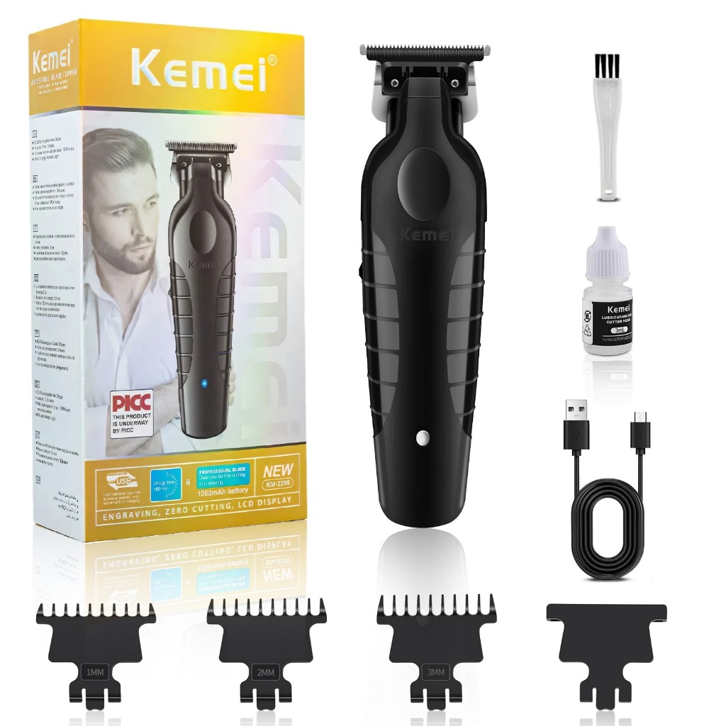 Kemei KM-2299 Professional Maquina Barbear Acabamento Hair Trimmer Detailer Barber Electric Clipper