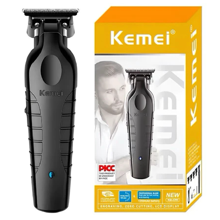 Kemei KM-2299 Professional Hair Trimmer Detailer Barber Electric Clipper Cordless Finish Cutting Machine Zero Gapped