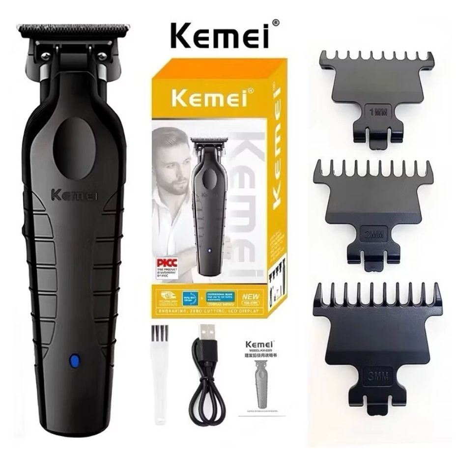 Barbeador Eletrico Novo Embalagem Km-2299 Professional Hair Trimmer Detailer Barber Electric - Bivolt
