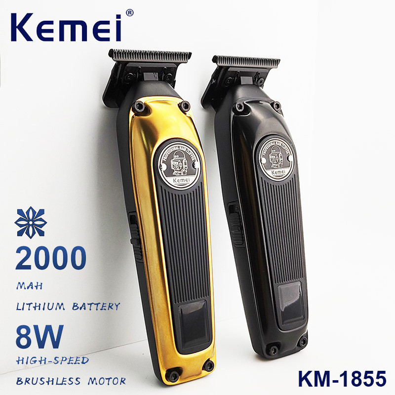 KM-1855 Aparador De Lâmina DLC Sem Escovas Motor Fio  Digital LCD Home/Hair Salon Professional Clipper