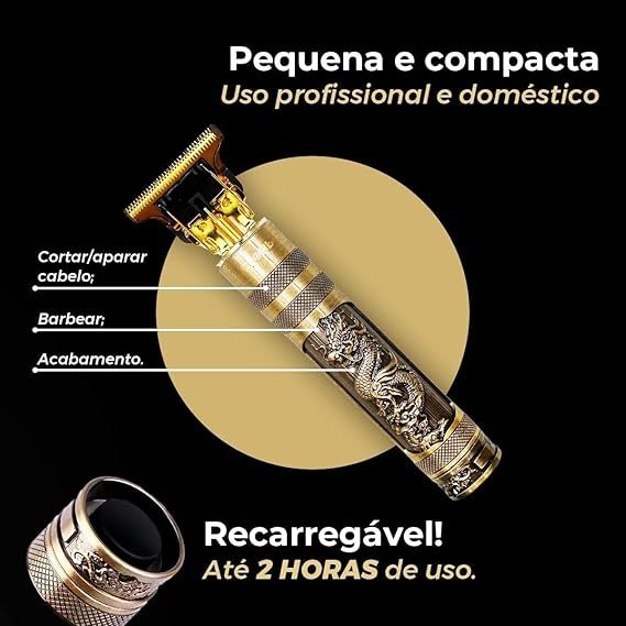 Máquina de Barbear e Cortar Cabelo Hair Trimmer PROFESSIONAL T BLADE ORIGINAL