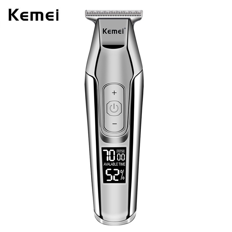 Kemei 5027 Barber Professional Hair Clipper Lcd 0mm Ondulado Barba Cabelo Trimmer Men Cortador De Cabelo Elétrico Máquina De Corte