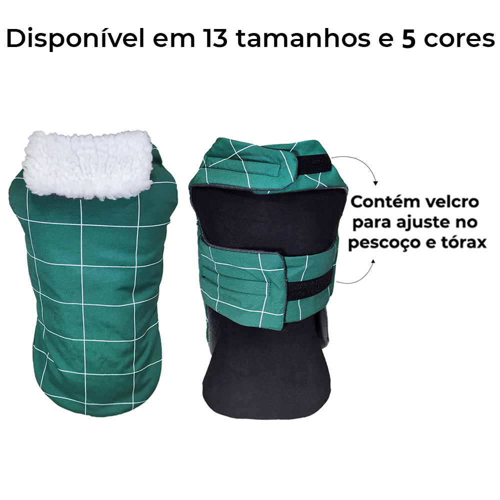 Roupa capa pet frio inverno ajustável 13 tamanhos fácil de colocar cachorro e gato square