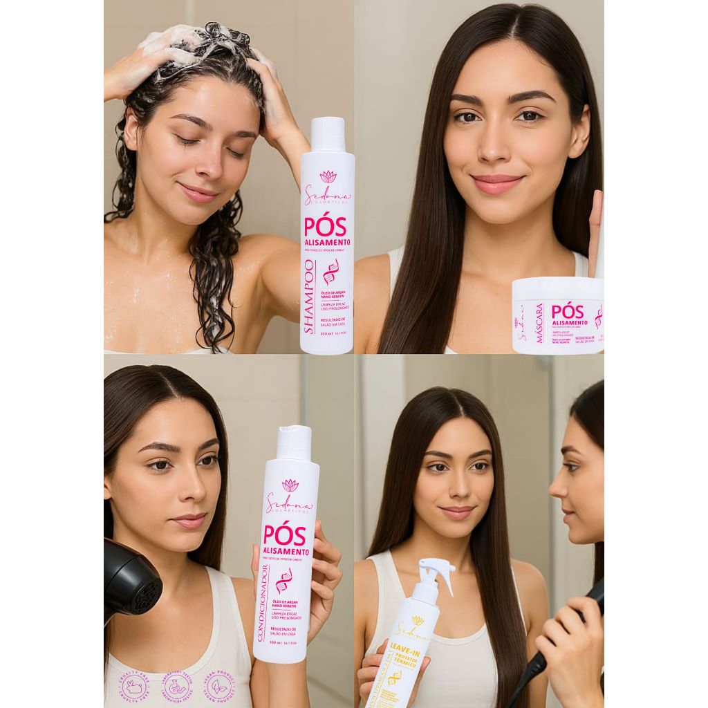 KIT HOME CARE PÓS ALISAMENTO PROLONGADO DO LISO POR MUITO MAIS TEMPO!!
