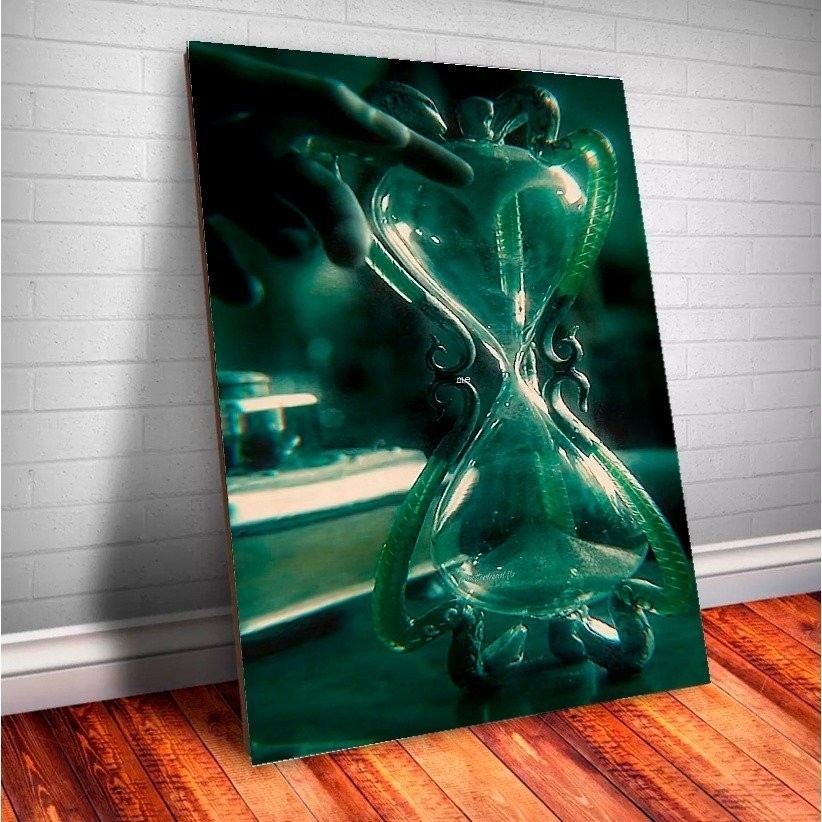 Quadro MDF  vira tempo- time- turner,Harry Potter Placa decorativa 14x21