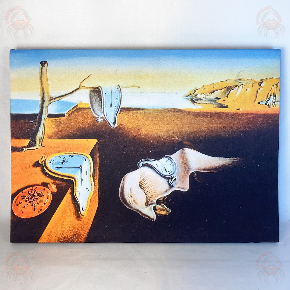 Quadro decorativo. Salvado Dali. A persistência do tempo. arte surrealista moderna em tela acetinada.