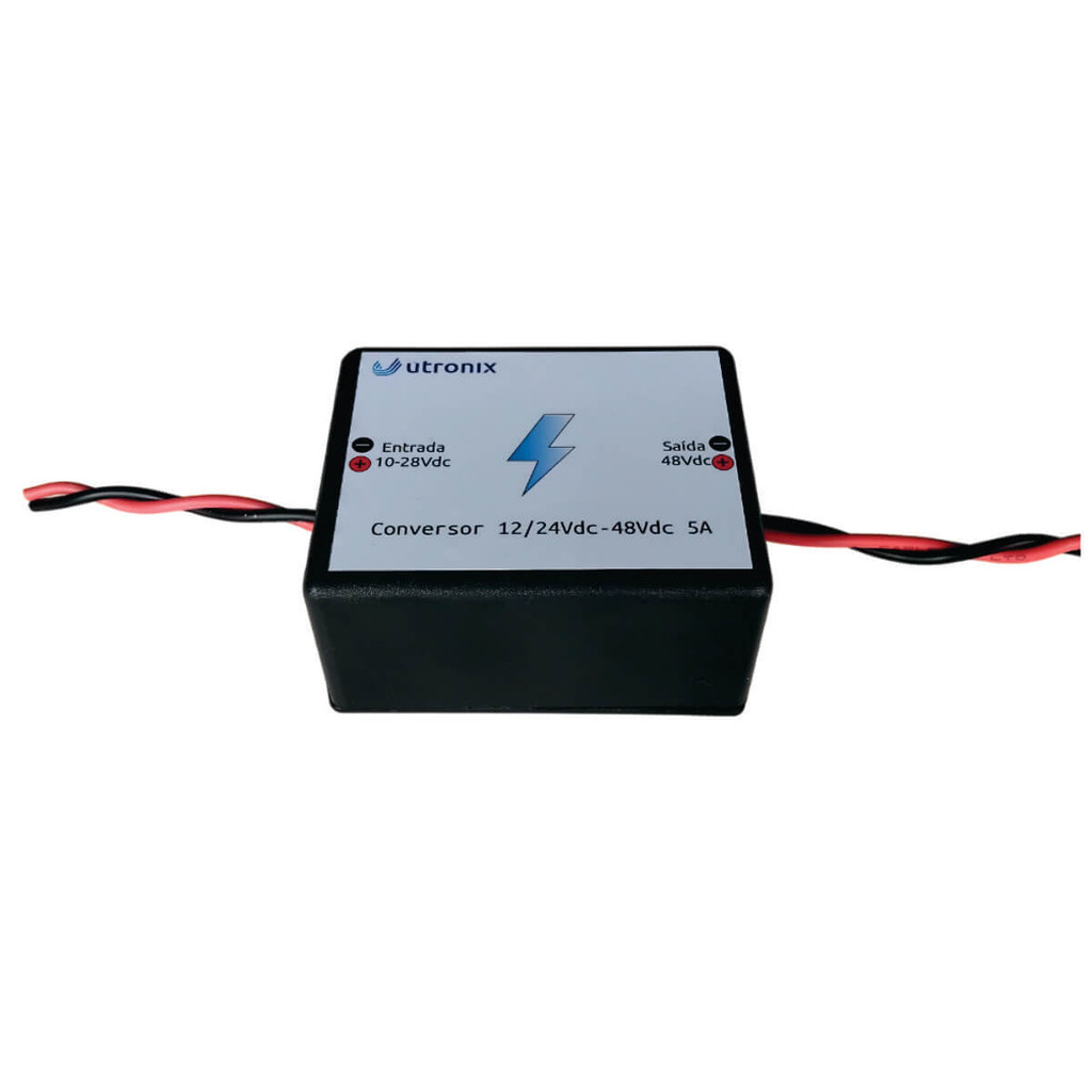 Conversor de tensão 12V e 24V para 48V 5A universal