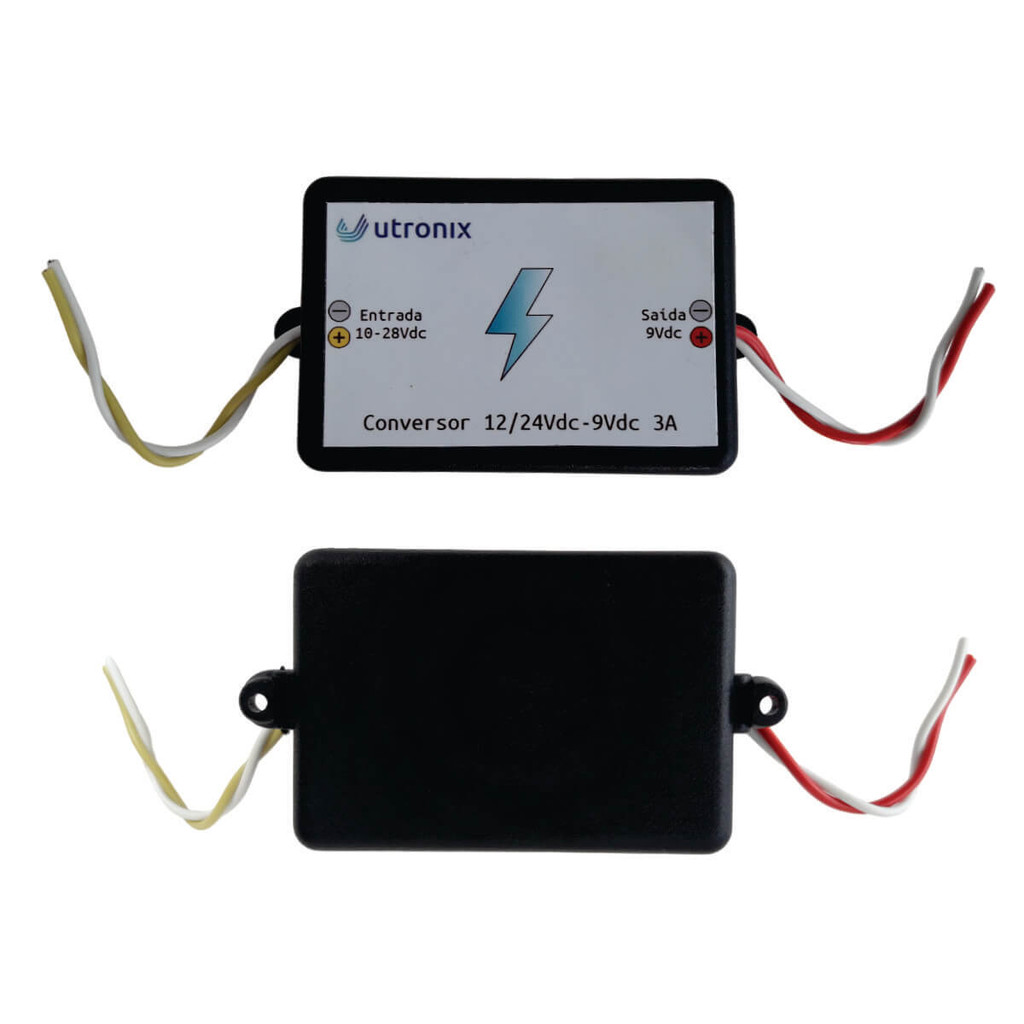 Kit 2 x Conversor de tensão 12V e 24V para 9V 3A universal