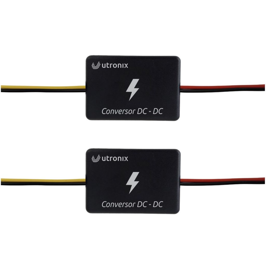 Kit 2 x Conversor de tensão de 24V para 12V 2A universal entrada 24V saida 12V 2A pico