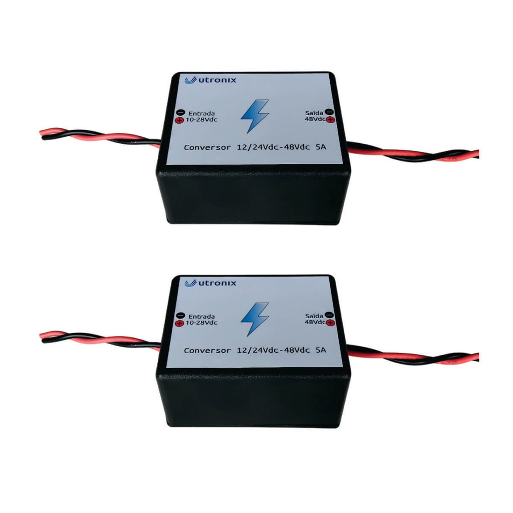 Kit 2 x Conversor de tensão 12V e 24V para 48V 5A universal