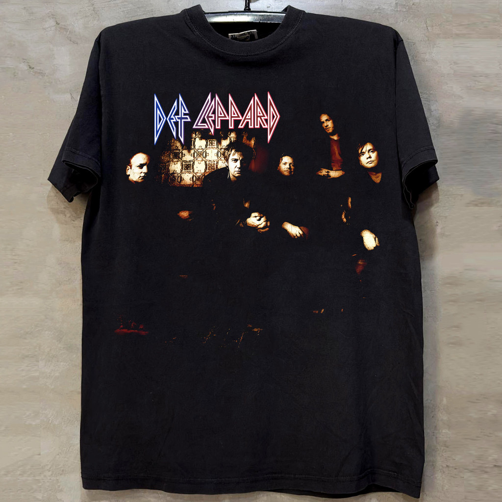 Music.Soul Camiseta Unissex Def Leppard Banda Rock Estampa Old School Confortavel Estilosa Premium Casual