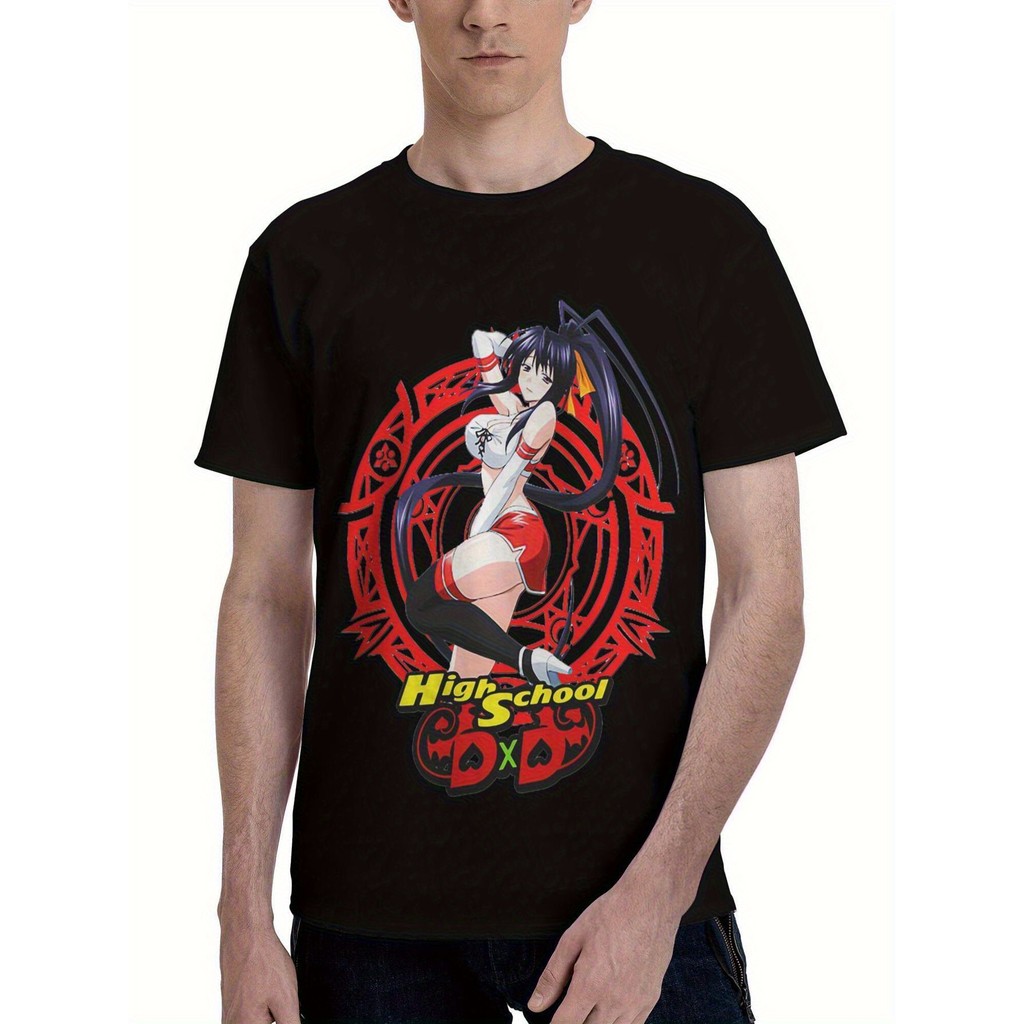 Camiseta Anime High School DD Vibrante Preto Unissex Estampada Confortável Estilosa Moderna Casual