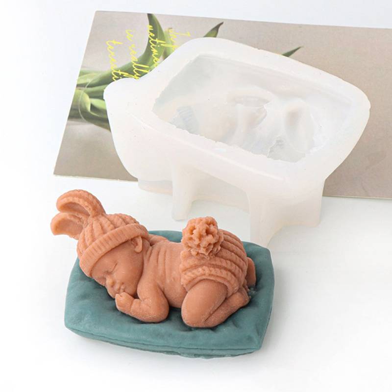[RE] Molde De Silicone Em Forma De Dormir Para Bebê 3D Cozinha DIY Fondant Bolo Assando Chocolate Sabonete Artesanal Vel
