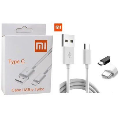 Cabo para Carregador Xiaomi Tipo C Redmi Note 7 8 9s 9 Pro Mi8 Mi9