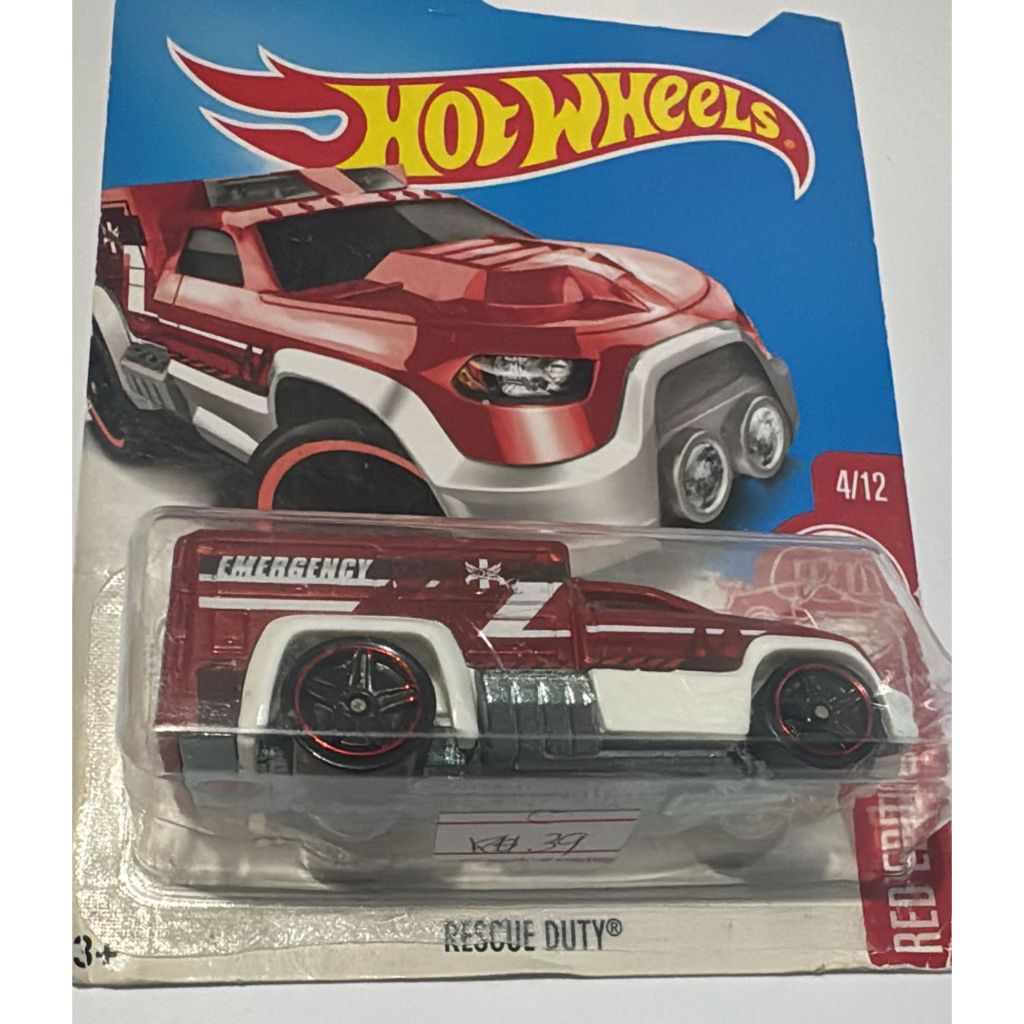 Hot Wheels RESCUE DUTY Target Red Edition 4/12 Die-Cast 1/64 Emergency Truck blister igual foto